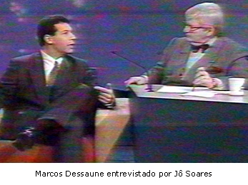 Foto de Marcos Dessaune entrevistado por J� Soares - programa J� Soares Onze e Meia - SBT